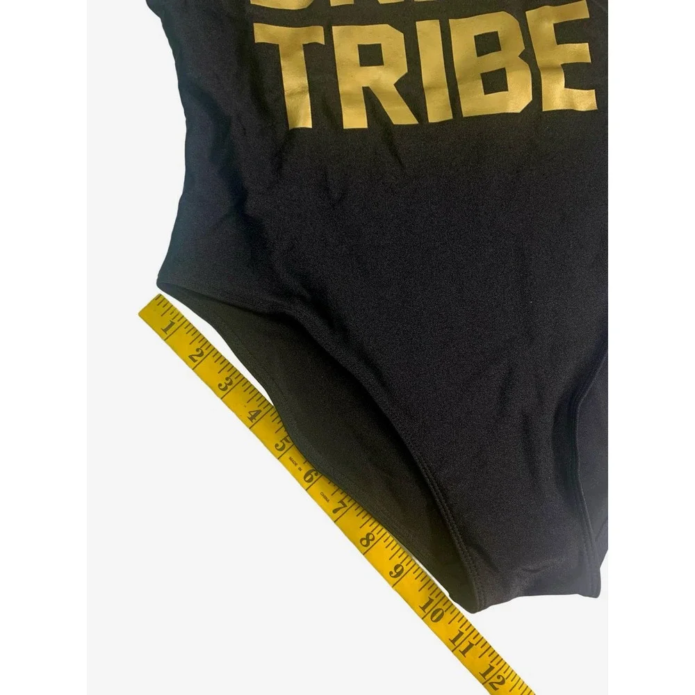 Bride Tribe Women One Piece Black Swimsuits Letter‎ Print Swimwear Large - Picture 5 of 7